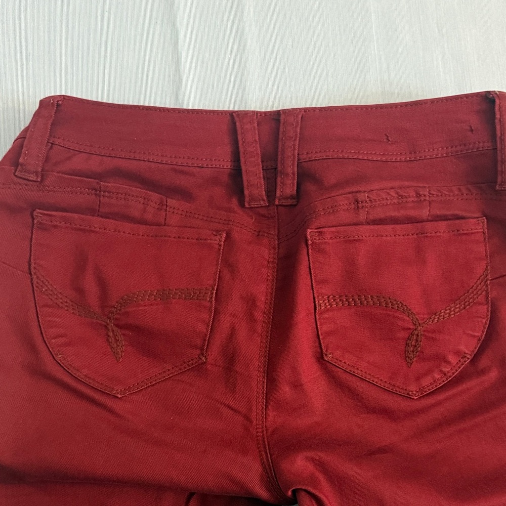 Vibrant Red Skinny Jeans for Women - Picture 5 of 5